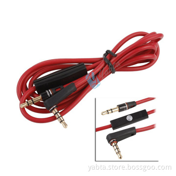 Replacement Male To Male Cable With Mic 3.5mm Car Stereo Cable